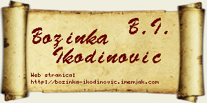 Božinka Ikodinović vizit kartica